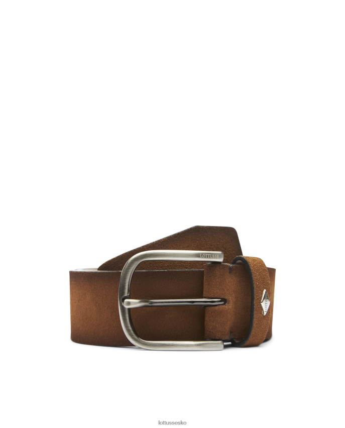 cinturon ruskind kalvflettet Brun tilbehør Lottusse kollektion BT626B438