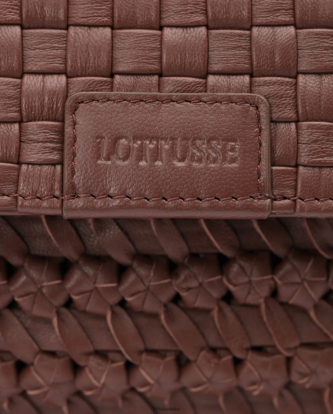 noodbag flettet vasket lam top håndtag taske Brun tilbehør Lottusse kollektion BT626B423