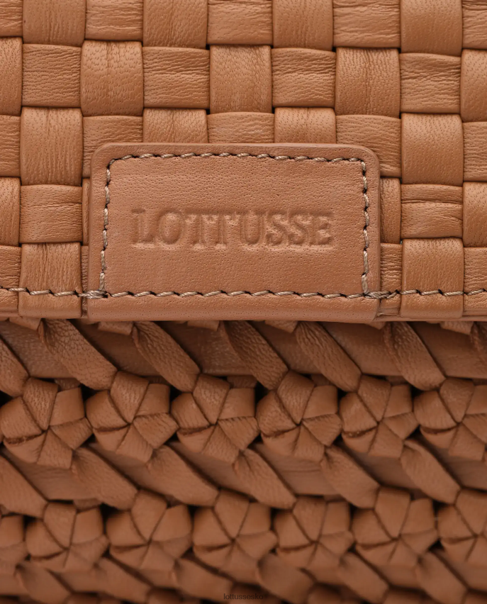 noodbag flettet vasket lam top håndtag taske naturlig tilbehør Lottusse kollektion BT626B424