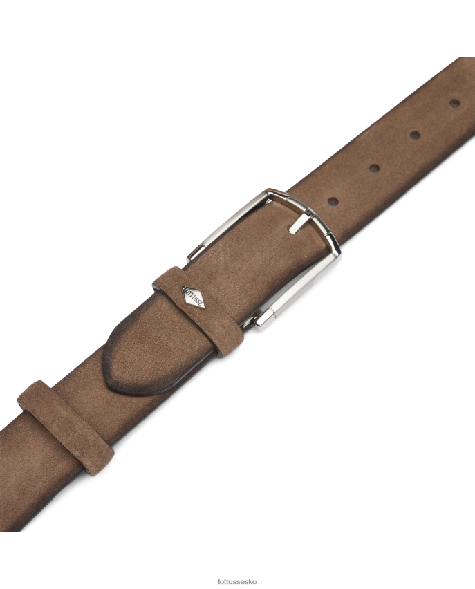 cinturon ruskind kalvespænde grå tilbehør Lottusse kollektion BT626B443
