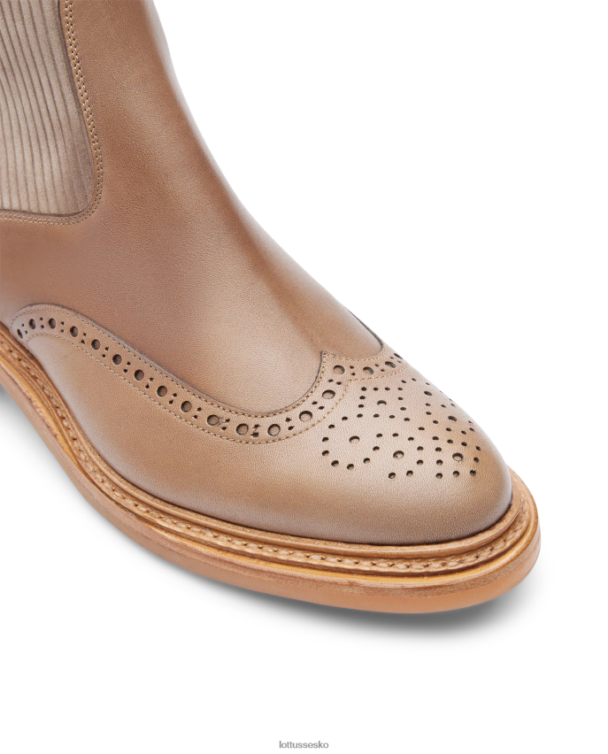 walton crust anilin embossy kalv ankelstøvler taupe fodtøj Lottusse Kvinder BT626B203