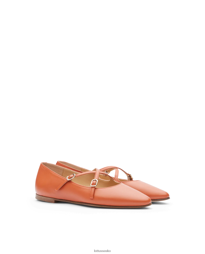 bel bløde lammeballerinaer orange fodtøj Lottusse Kvinder BT626B266