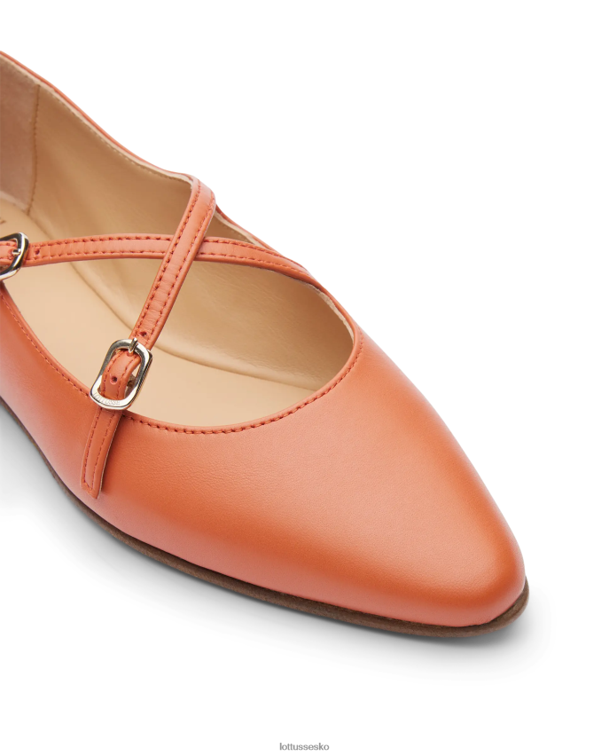 bel bløde lammeballerinaer orange fodtøj Lottusse Kvinder BT626B266