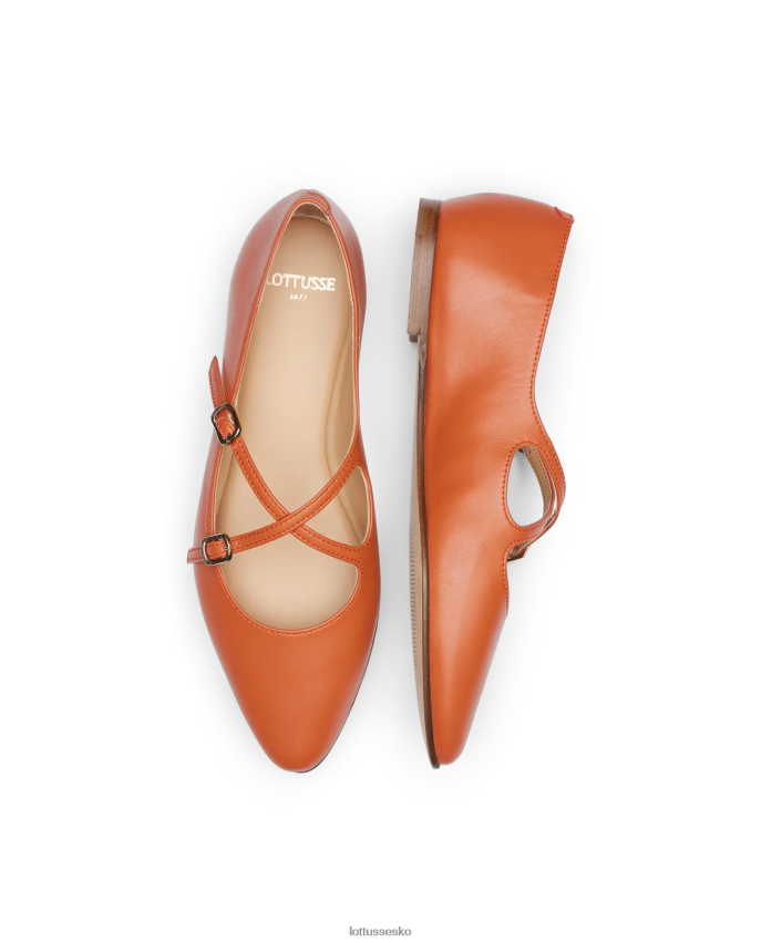bel bløde lammeballerinaer orange fodtøj Lottusse Kvinder BT626B266