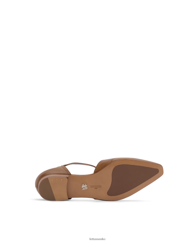 smithson crust anilin kalveballerinaer olivengrøn fodtøj Lottusse Kvinder BT626B216
