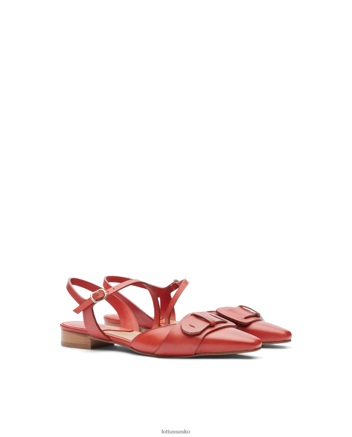 smithson crust anilin kalveballerinaer rød fodtøj Lottusse Kvinder BT626B218
