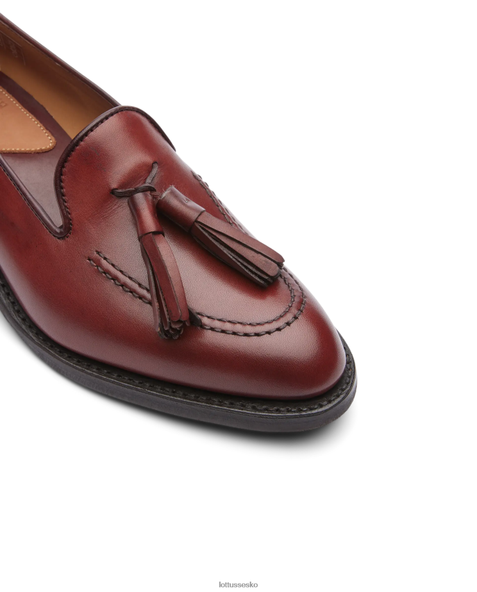 cambridge crust anilin embossy kalve loafers rødbrun fodtøj Lottusse Kvinder BT626B205