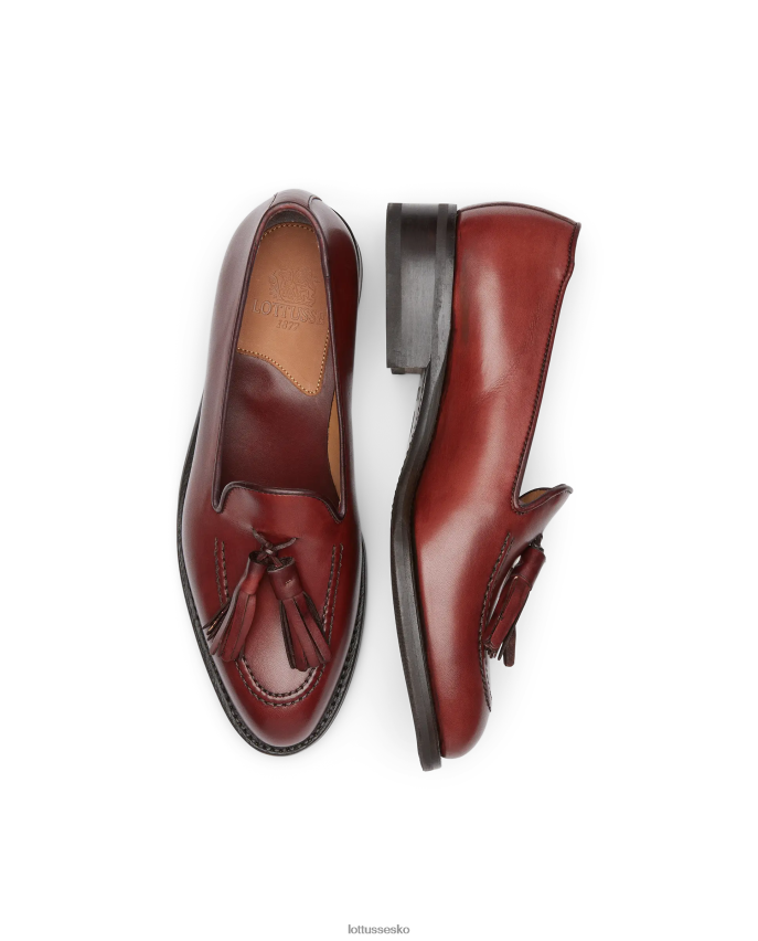 cambridge crust anilin embossy kalve loafers rødbrun fodtøj Lottusse Kvinder BT626B205
