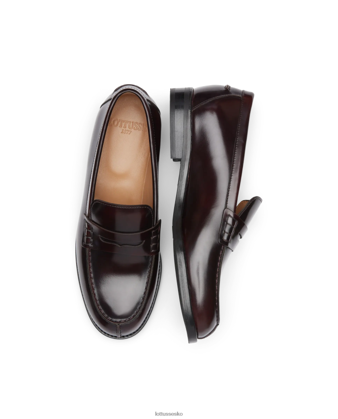 chris poleret binder kalve loafers rødbrun fodtøj Lottusse Kvinder BT626B392