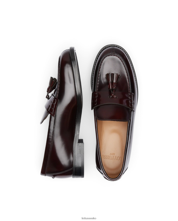 chris poleret binder kalve loafers rødbrun fodtøj Lottusse Kvinder BT626B394