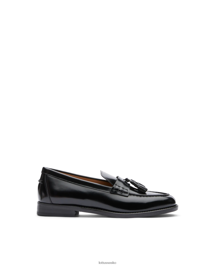 chris poleret binder kalve loafers sort fodtøj Lottusse Kvinder BT626B393