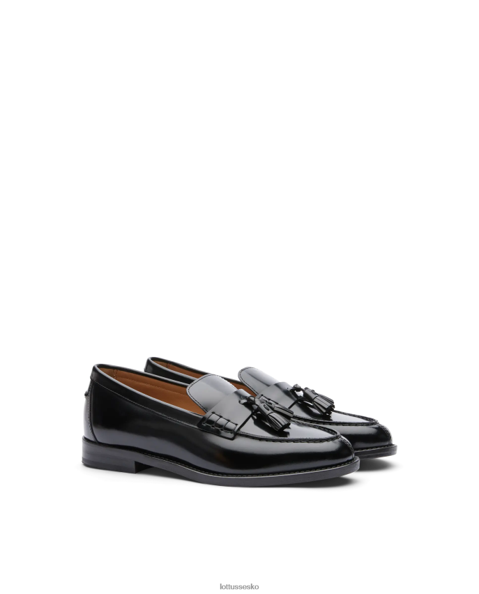 chris poleret binder kalve loafers sort fodtøj Lottusse Kvinder BT626B393
