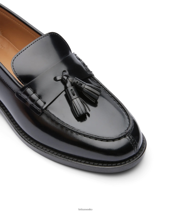 chris poleret binder kalve loafers sort fodtøj Lottusse Kvinder BT626B393