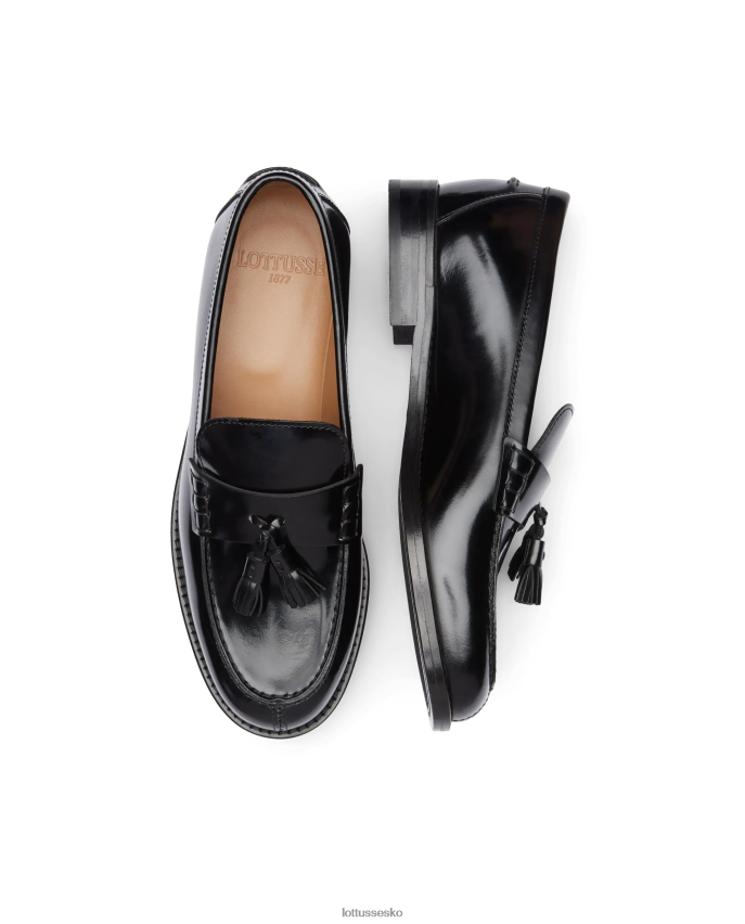 chris poleret binder kalve loafers sort fodtøj Lottusse Kvinder BT626B393