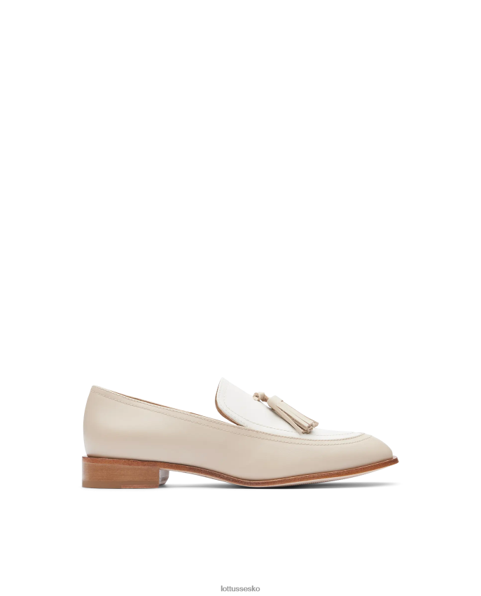 claire almindelige kalve loafers off white fodtøj Lottusse Kvinder BT626B243