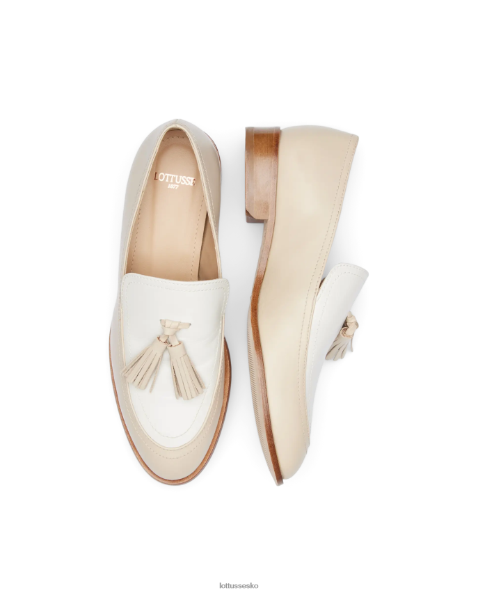 claire almindelige kalve loafers off white fodtøj Lottusse Kvinder BT626B243
