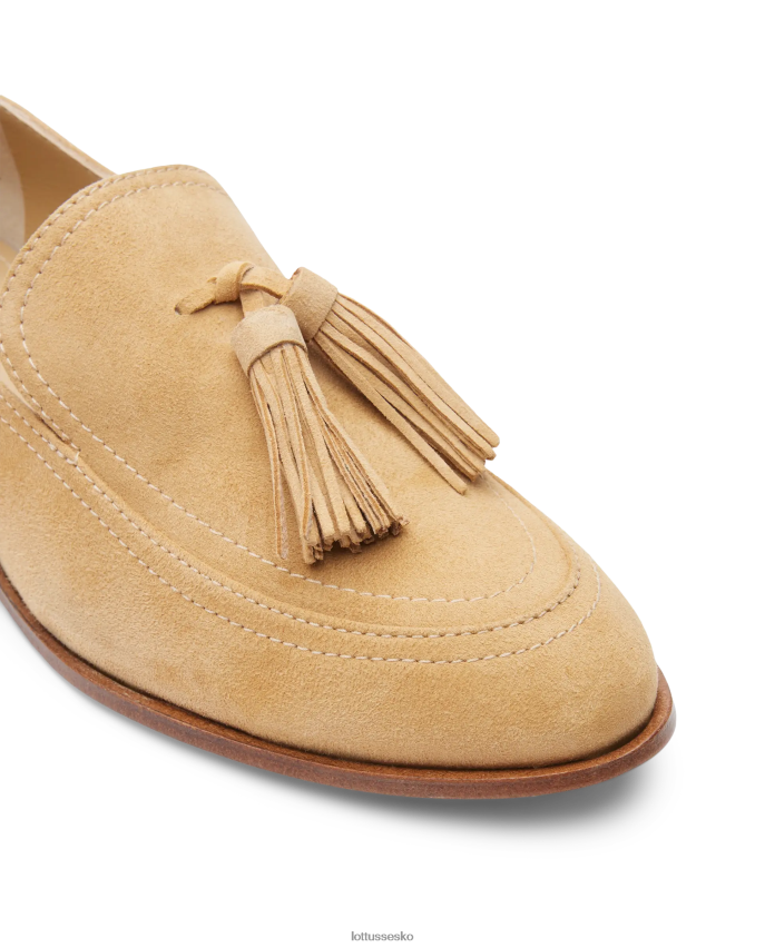 claire loafers i ruskind beige fodtøj Lottusse Kvinder BT626B244