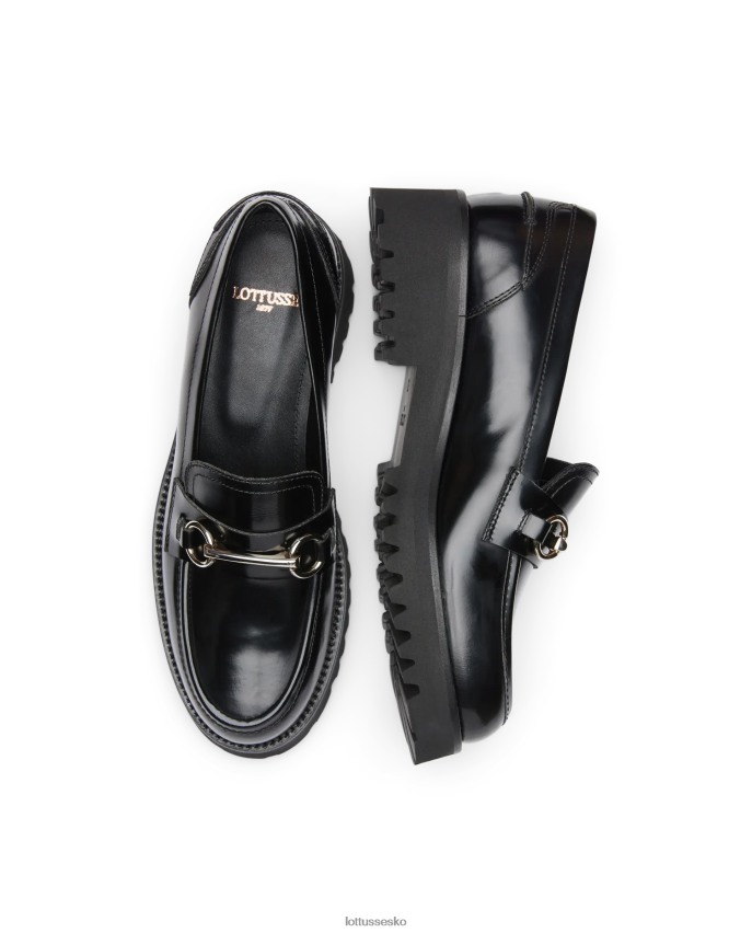 covent poleret binder kalve loafers sort fodtøj Lottusse Kvinder BT626B403