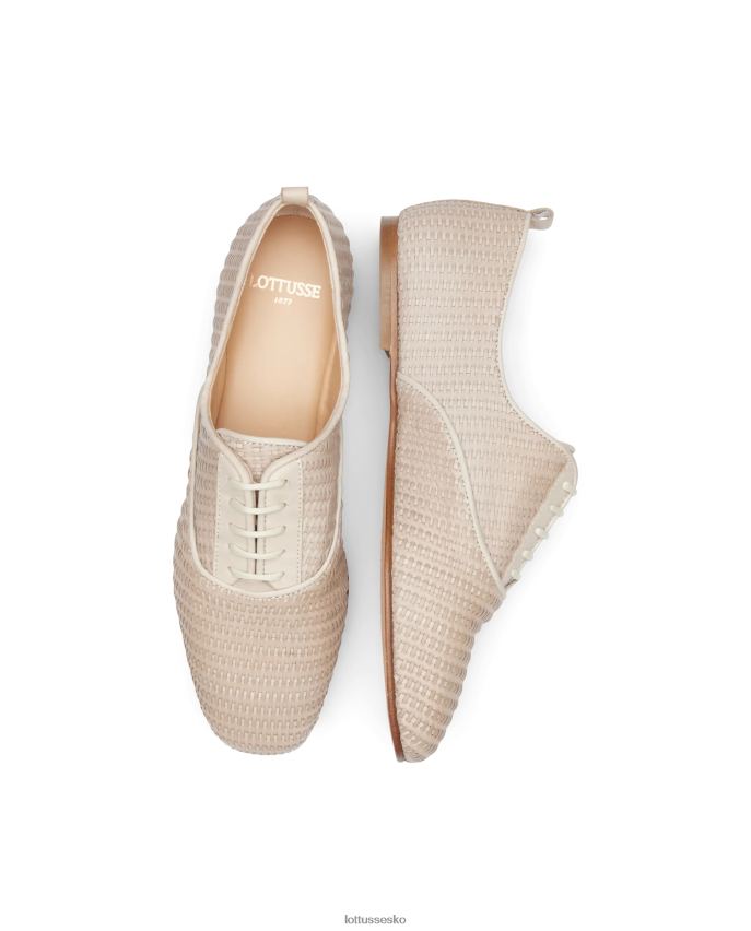 goya kalve mesh læder oxford off white fodtøj Lottusse Kvinder BT626B270