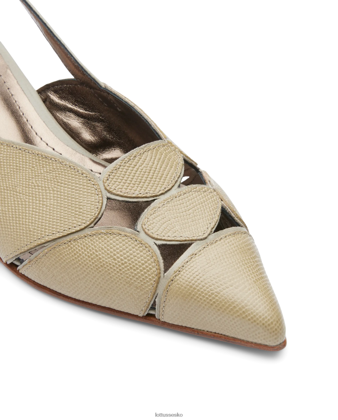 carla calf tejus embossy pumps olivengrøn fodtøj Lottusse Kvinder BT626B231
