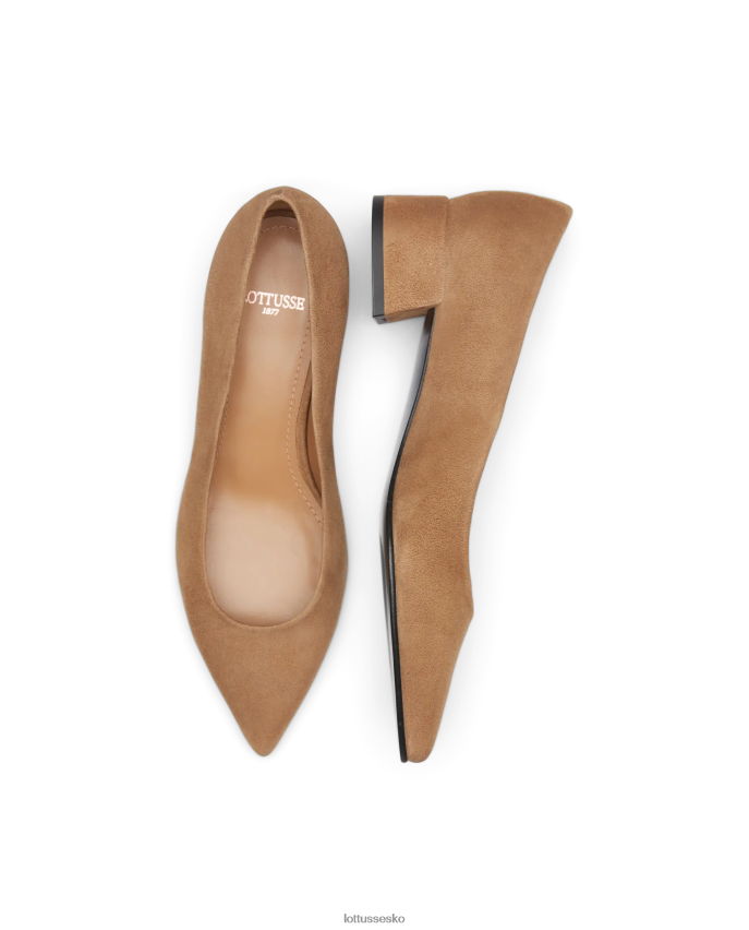 carla pumps i ruskind af ged beige fodtøj Lottusse Kvinder BT626B408