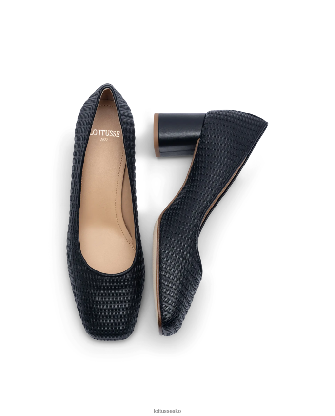 nicole kalve mesh læder pumps sort fodtøj Lottusse Kvinder BT626B285