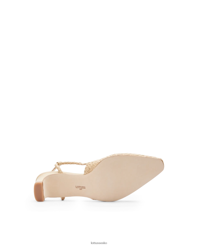 sommer pumps i lamme mesh læder beige fodtøj Lottusse Kvinder BT626B311