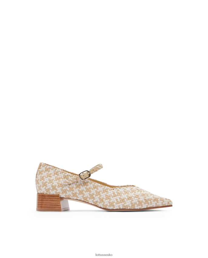 sommervævede pumps i lammelæder off white fodtøj Lottusse Kvinder BT626B318