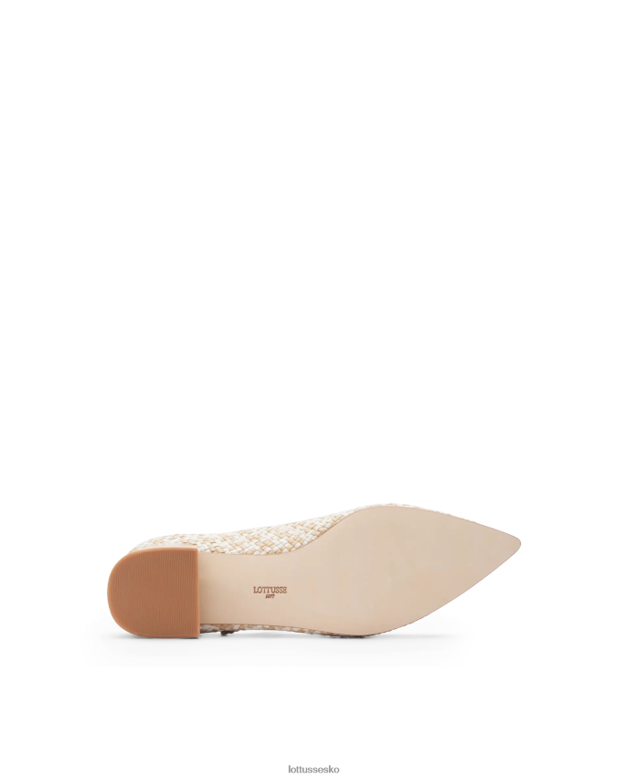 sommervævede pumps i lammelæder off white fodtøj Lottusse Kvinder BT626B318