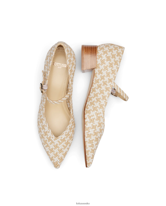sommervævede pumps i lammelæder off white fodtøj Lottusse Kvinder BT626B318