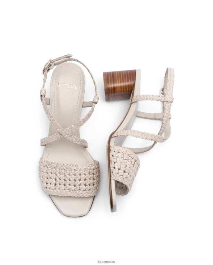 sommer lammesandaler i mesh læder off white fodtøj Lottusse Kvinder BT626B316