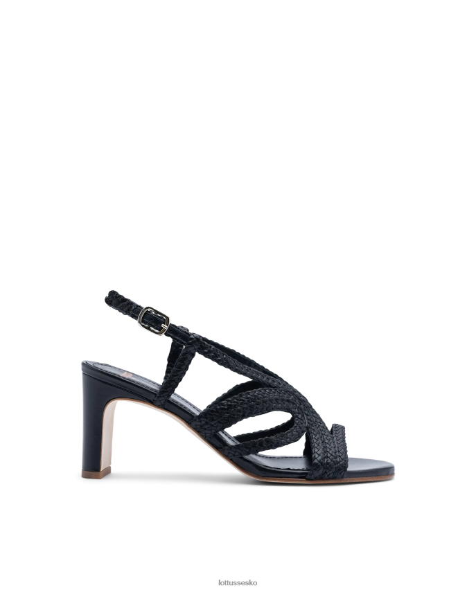sommer lammesandaler i mesh læder sort fodtøj Lottusse Kvinder BT626B319