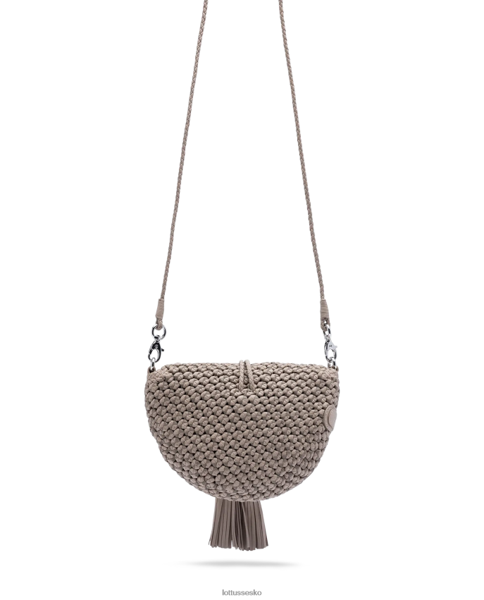 noodbag merino lam blød crossbody taske beige tilbehør Lottusse Kvinder BT626B342