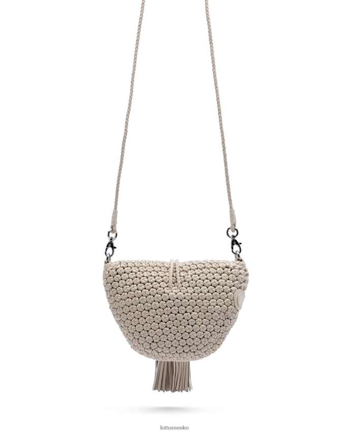 noodbag merino lam blød crossbody taske off white tilbehør Lottusse Kvinder BT626B337