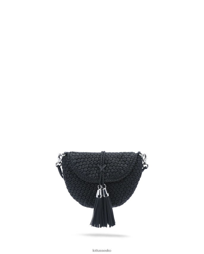 noodbag merino lam blød crossbody taske sort tilbehør Lottusse Kvinder BT626B336