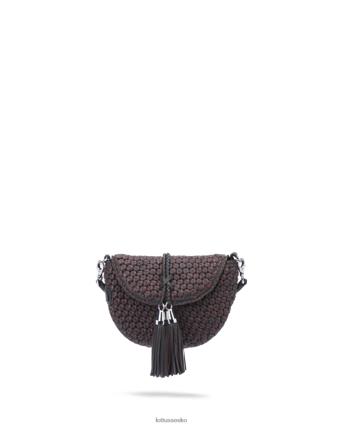 noodbag flerfarvet lam crossbody noodbag mokka tilbehør Lottusse Kvinder BT626B374