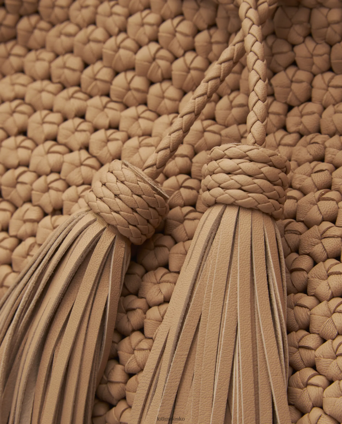 noodbag naturlig merino lam blød hobo beige tilbehør Lottusse Kvinder BT626B343