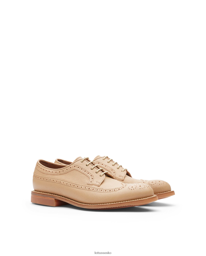 walton præget kænguru læder derby beige fodtøj Lottusse Mænd BT626B67