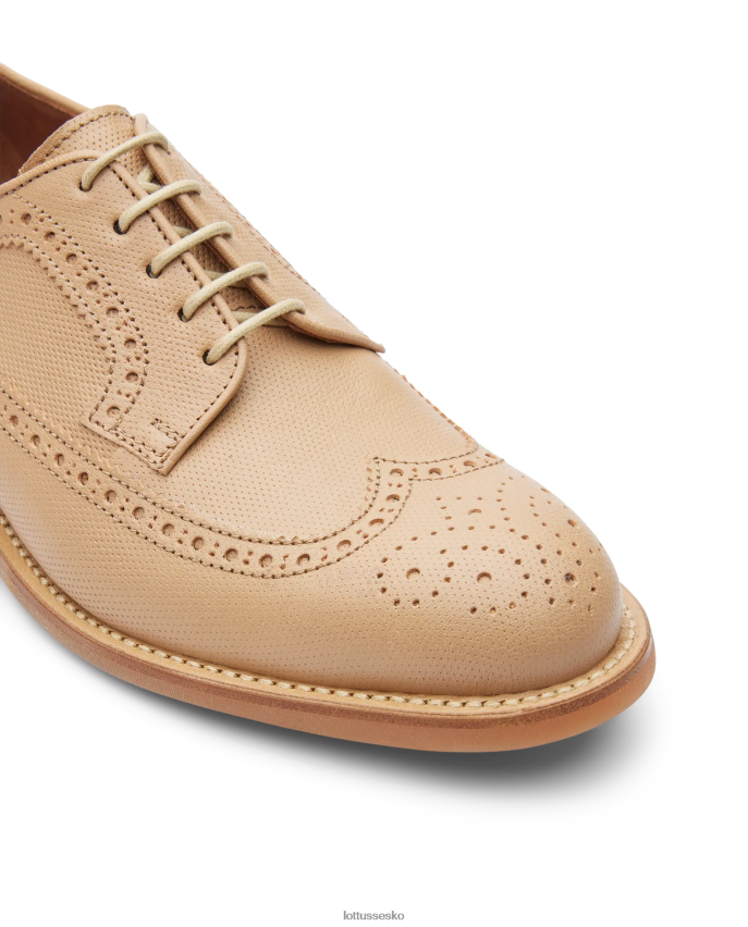 walton præget kænguru læder derby beige fodtøj Lottusse Mænd BT626B67