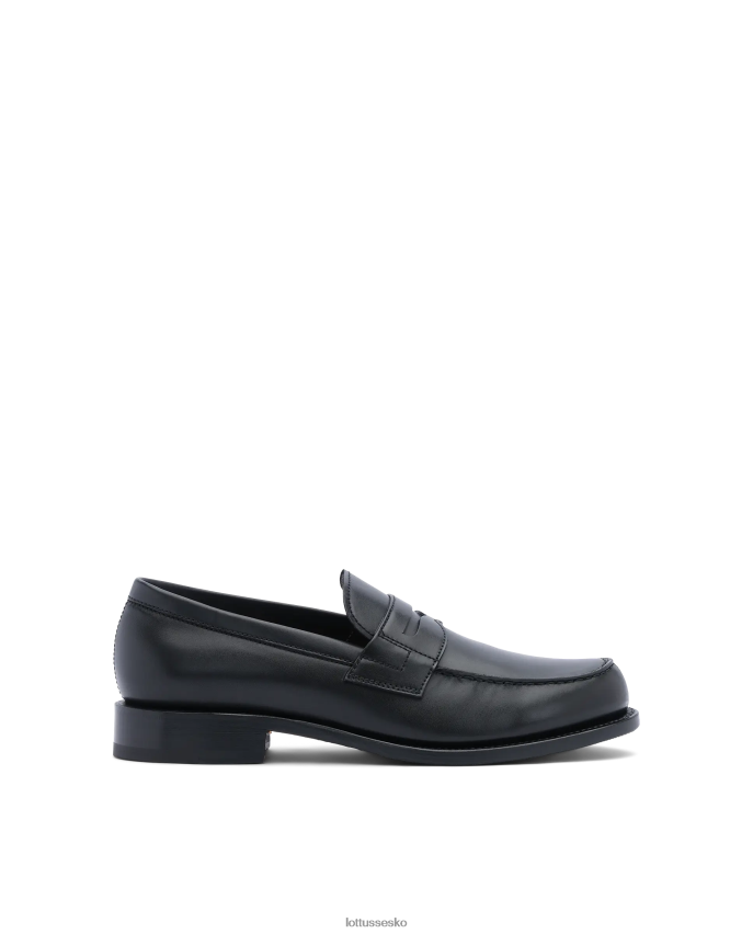 kingstown loafers med kalveblokke sort fodtøj Lottusse Mænd BT626B45