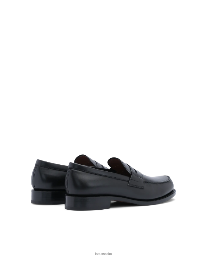 kingstown loafers med kalveblokke sort fodtøj Lottusse Mænd BT626B45