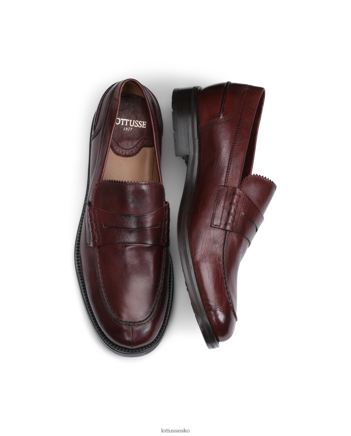 orwell bordeaux kalveskind loafers rødbrun fodtøj Lottusse Mænd BT626B168