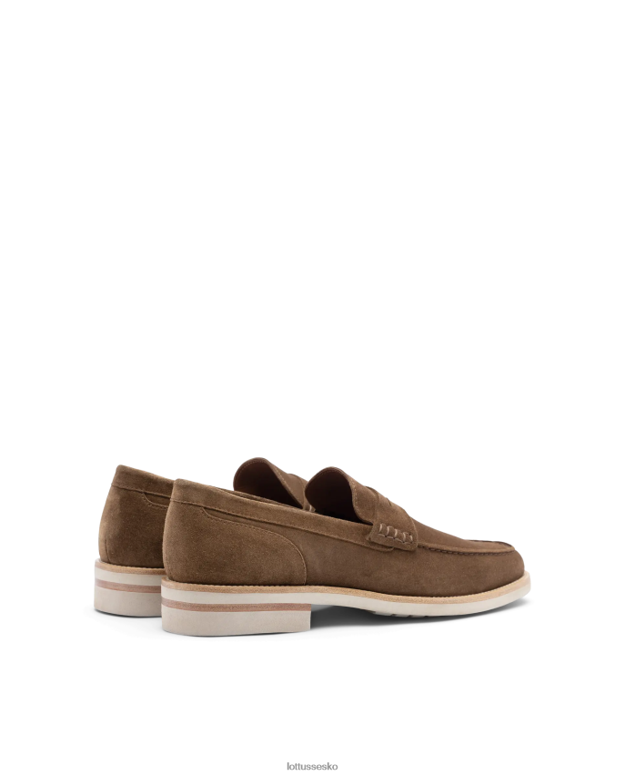 venedig børste af prægede kalve loafers Brun fodtøj Lottusse Mænd BT626B81