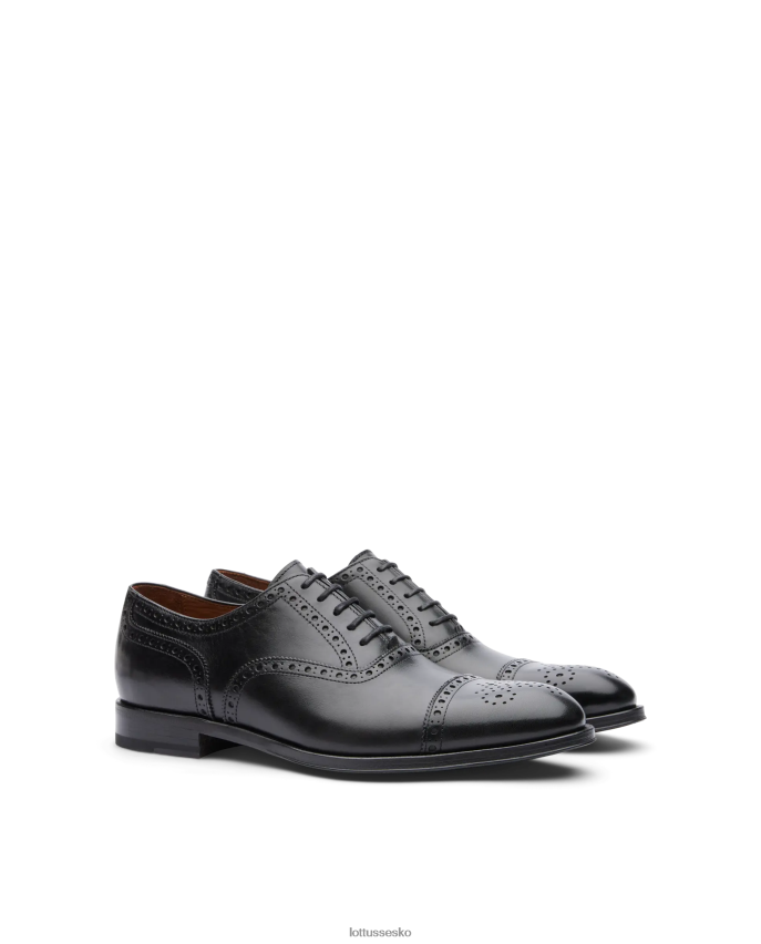 lenox børste kalven oxford af sort fodtøj Lottusse Mænd BT626B10