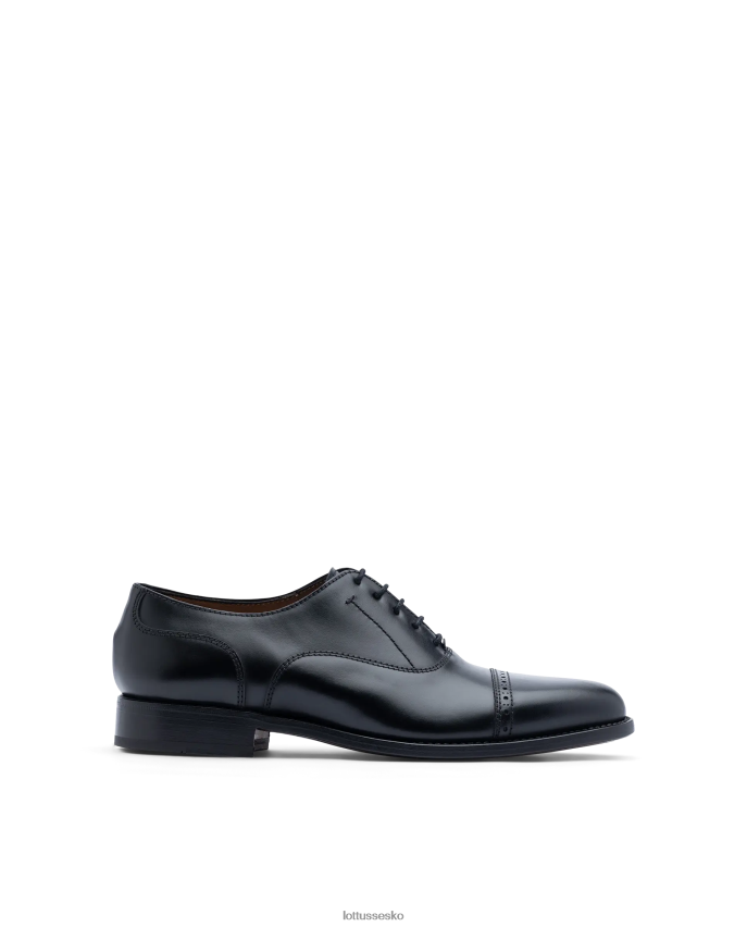premium skorpe anilin kalv oxford sort fodtøj Lottusse Mænd BT626B50