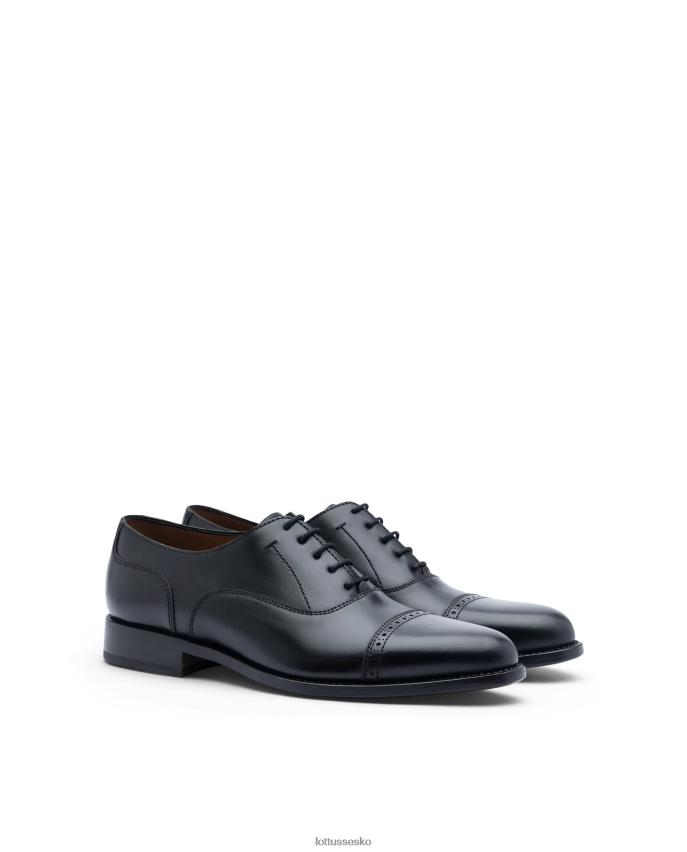 premium skorpe anilin kalv oxford sort fodtøj Lottusse Mænd BT626B50