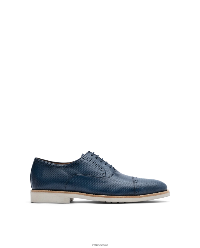 venedig børste af embossy kalv oxford marineblå fodtøj Lottusse Mænd BT626B80