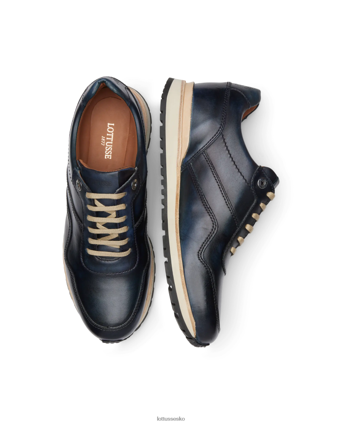 tokyo brush off kalvesneakers marineblå fodtøj Lottusse Mænd BT626B21