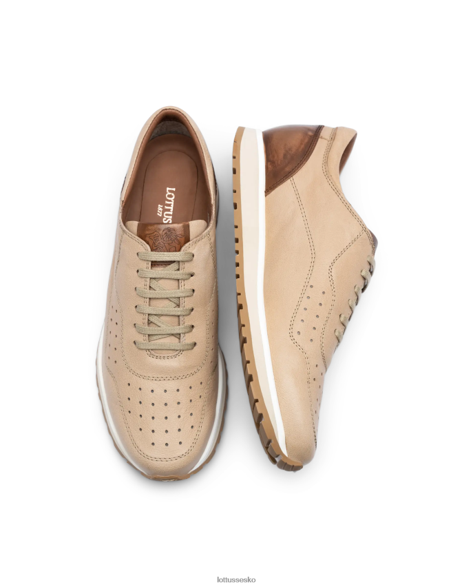 tokyo naturlige kænguru læder sneakers beige fodtøj Lottusse Mænd BT626B105