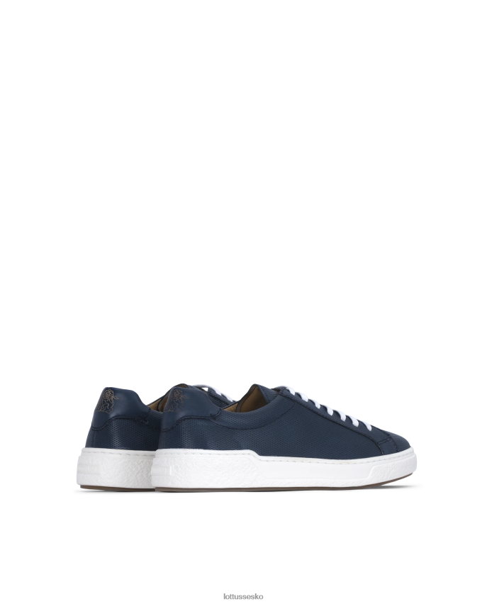 torino børste af embossy kalv sneakers marineblå fodtøj Lottusse Mænd BT626B83